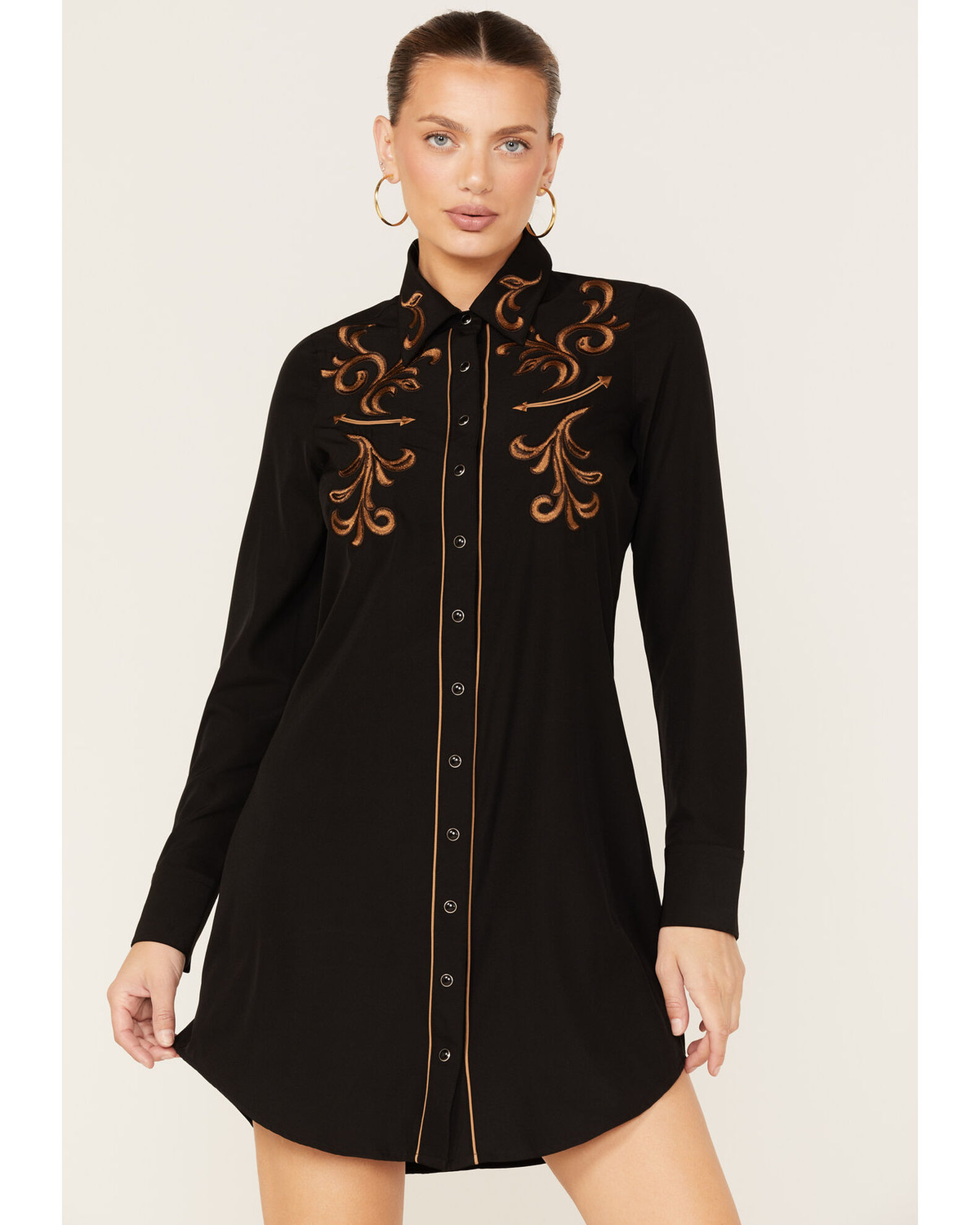 Roper Women s Western Embroidered Shirt Dress Boot Barn
