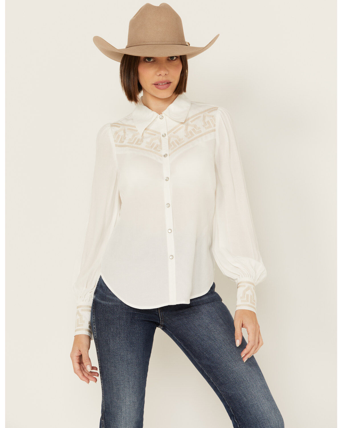 Image #2 - Shyanne Women's Embroidered Long Sleeve Pearl Snap Western Shirt, , hi-res