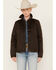 Image #1 - Shyanne Women's Quilted Faux Oil Skin Jacket, Medium Brown, hi-res