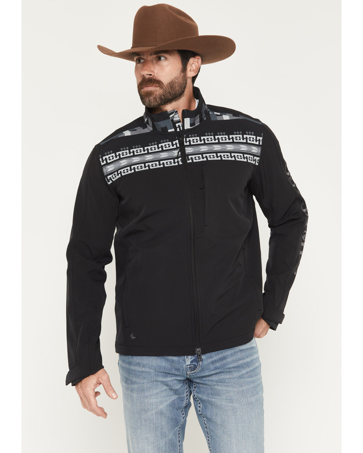 Image #1 - Cody James Men's Chicot Color Block Softshell Jacket, Black, hi-res
