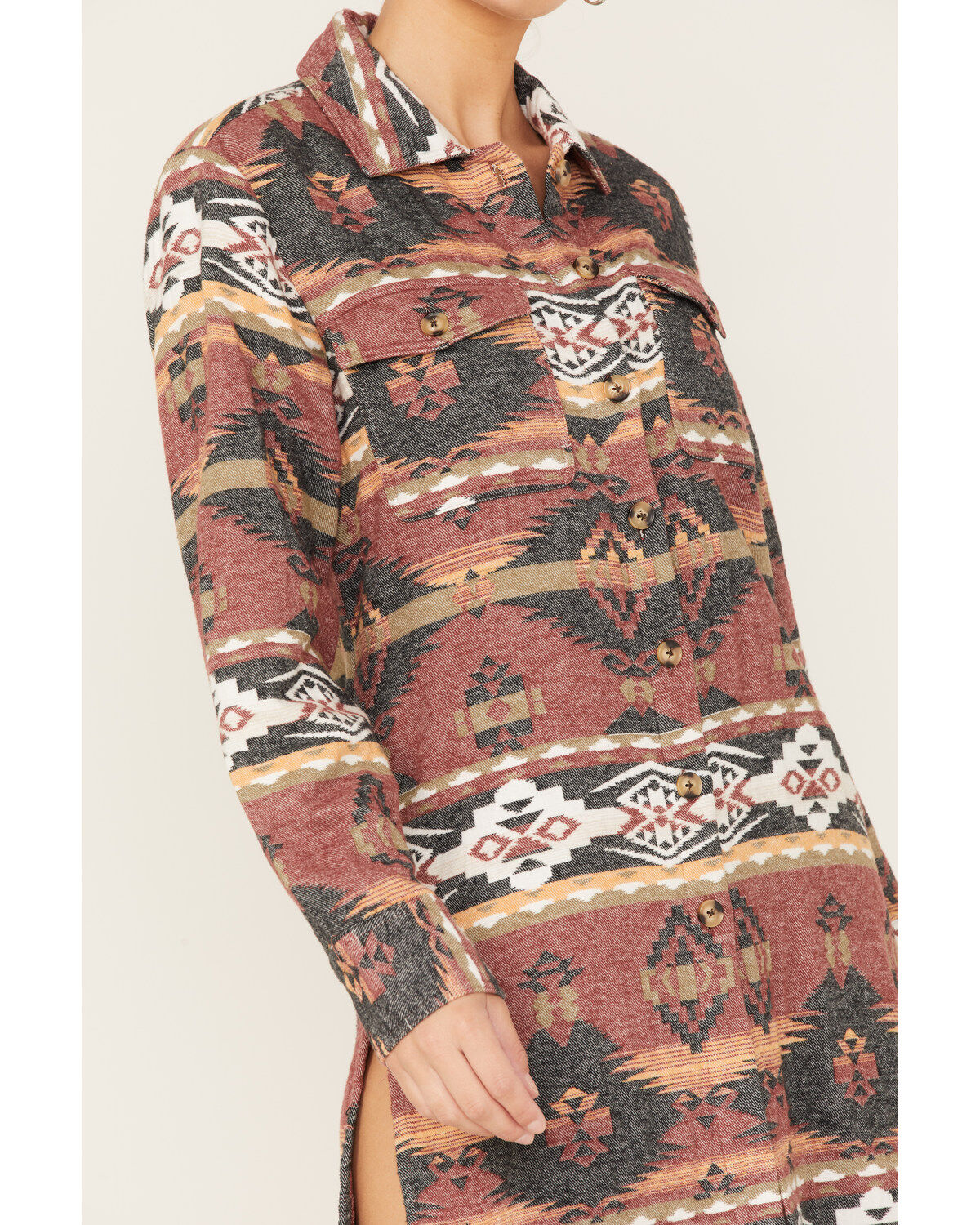 Image #3 - Shyanne Women's Southwestern Print Duster Shacket, , hi-res