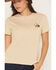 Image #3 - Hooey Women's Heart Cowboy Short Sleeve Graphic Tee, Tan, hi-res