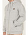 Image #3 - Hawx Men's Full Zip Quilted Water Repellent Hooded Jacket - Big & Tall, Light Grey, hi-res