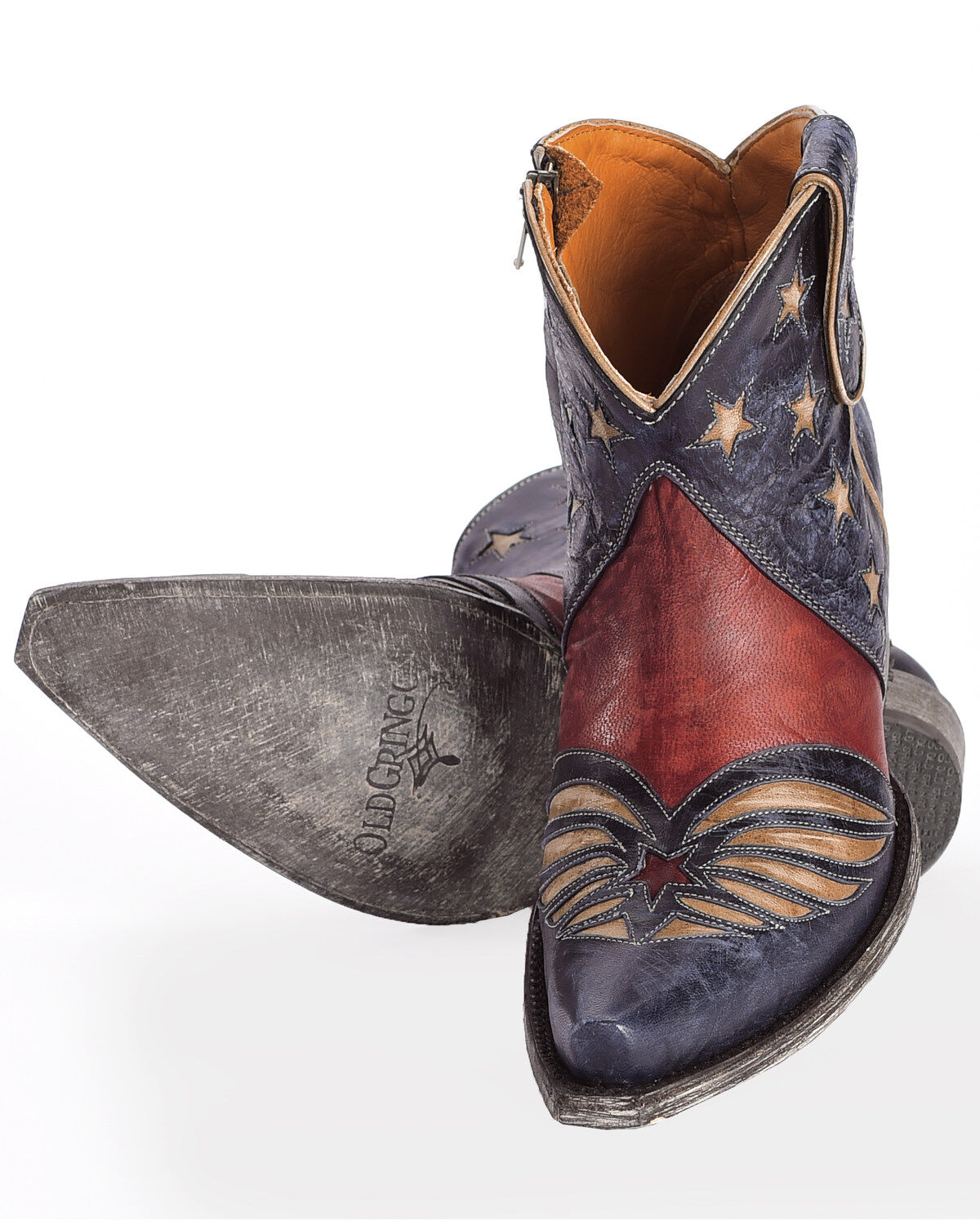 Image #2 - Old Gringo Women's United Patriotic Booties - Snip Toe , , hi-res