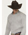 Image #2 - Stetson Men's Geo Print Long Sleeve Pearl Snap Western Shirt, Grey, hi-res