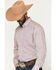 Image #2 - Wrangler Men's Plaid Print Long Sleeve Button-Down Stretch Western Shirt, Lavender, hi-res