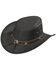 Image #3 - Outback Trading Co. Wagga Wagga UPF 50 Sun Protection Leather Hat, Black, hi-res