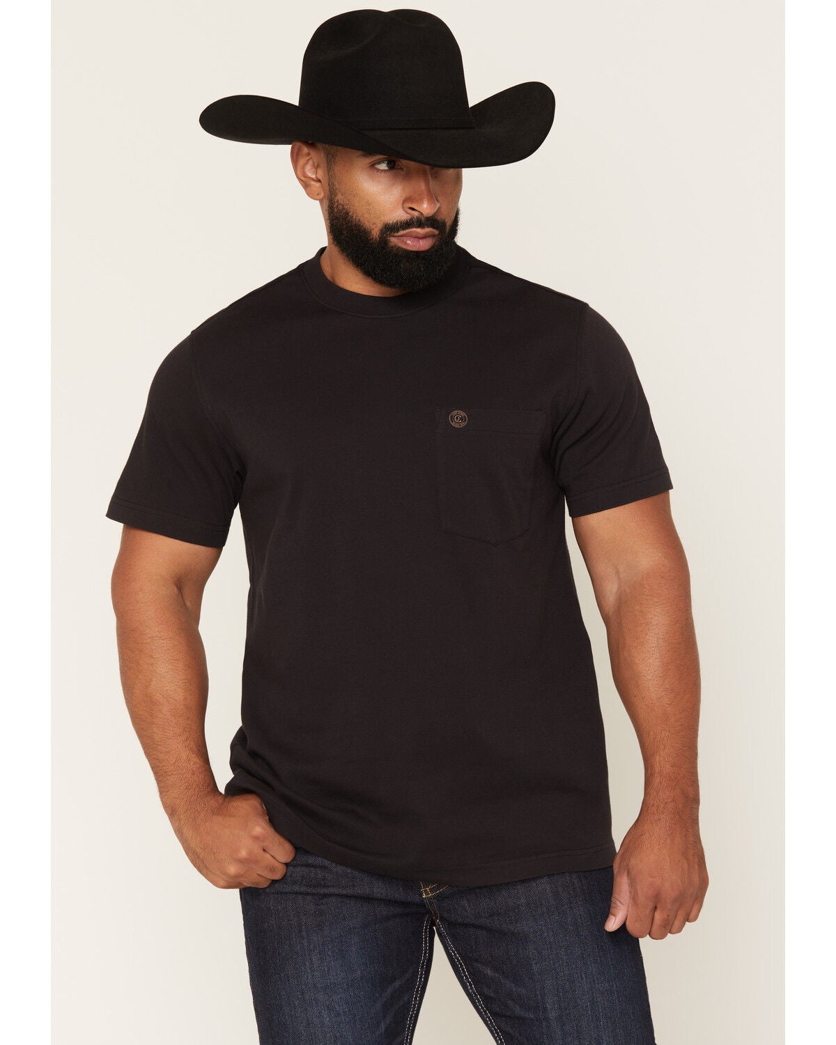 Cody James Men's Summit Solid Pocket Short Sleeve T-Shirt, Black, hi-res