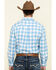 Image #2 - Ely Walker Black Label Men's Blue Med Plaid Long Sleeve Western Shirt , , hi-res