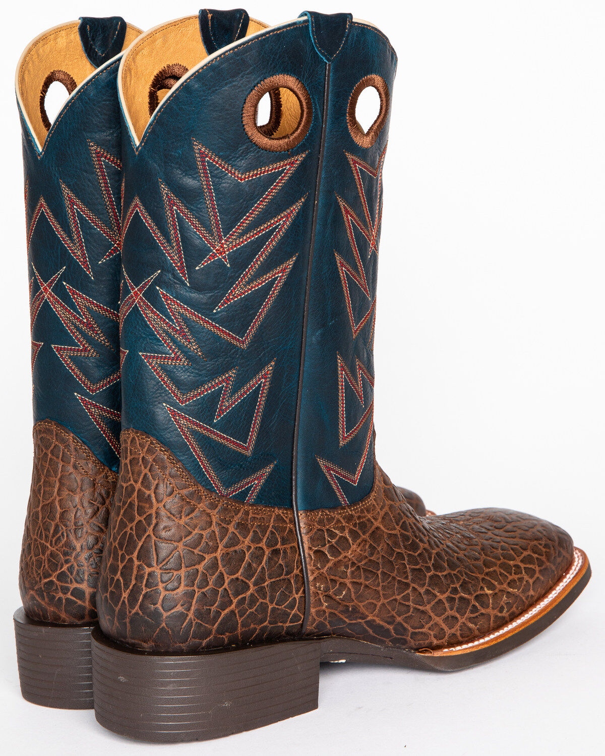 Image #6 - RANK 45 Men's Bullfrog Printed Western Performance Boots - Square Toe, , hi-res