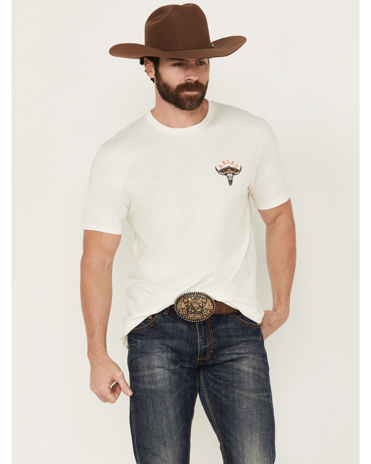 Product Name:  Ariat Men's Mexicali Steerhead Short Sleeve Graphic T-Shirt