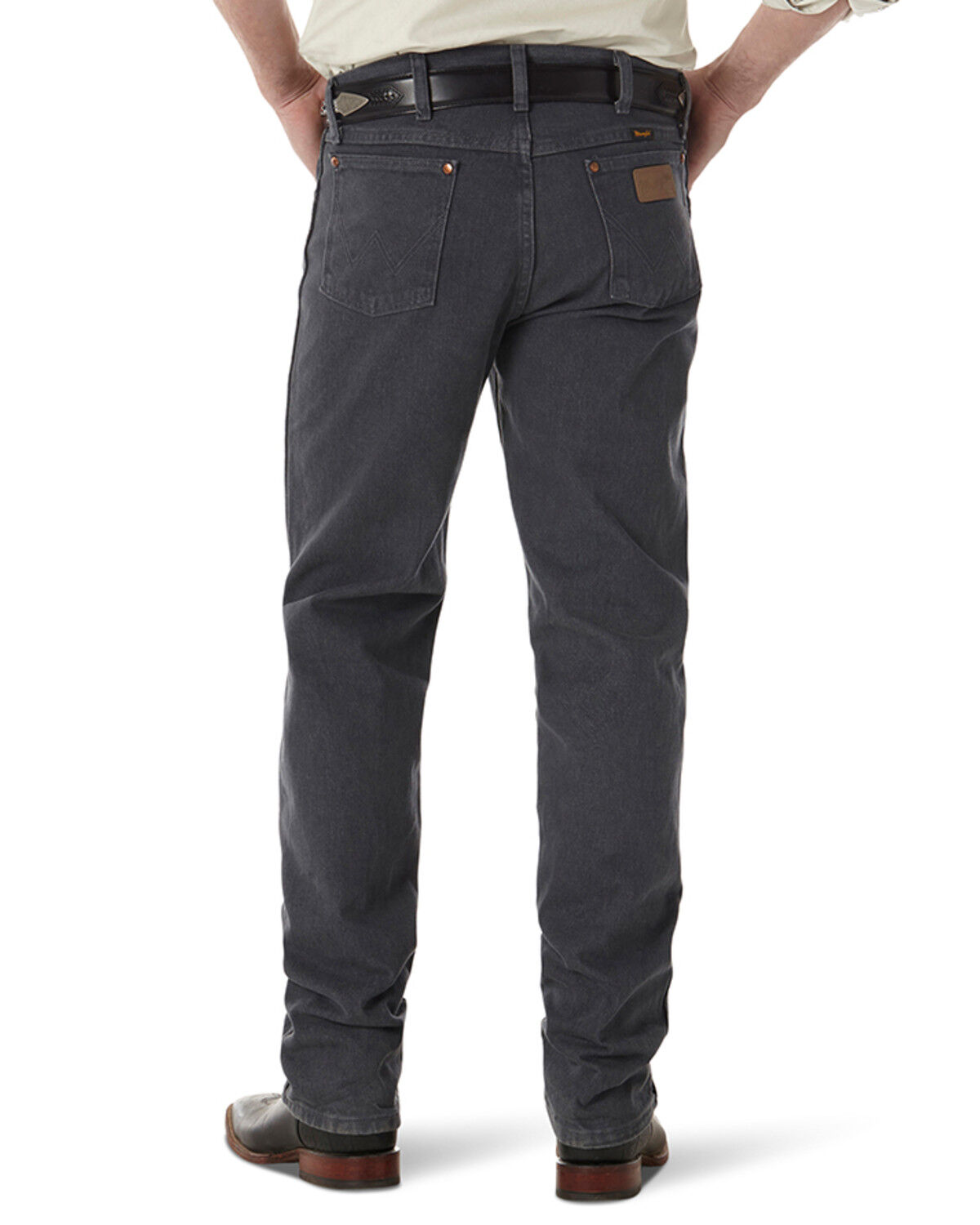 Image #3 - Wrangler Men's 13MWZ Cowboy Cut Original Fit Denim Jeans, Grey, hi-res
