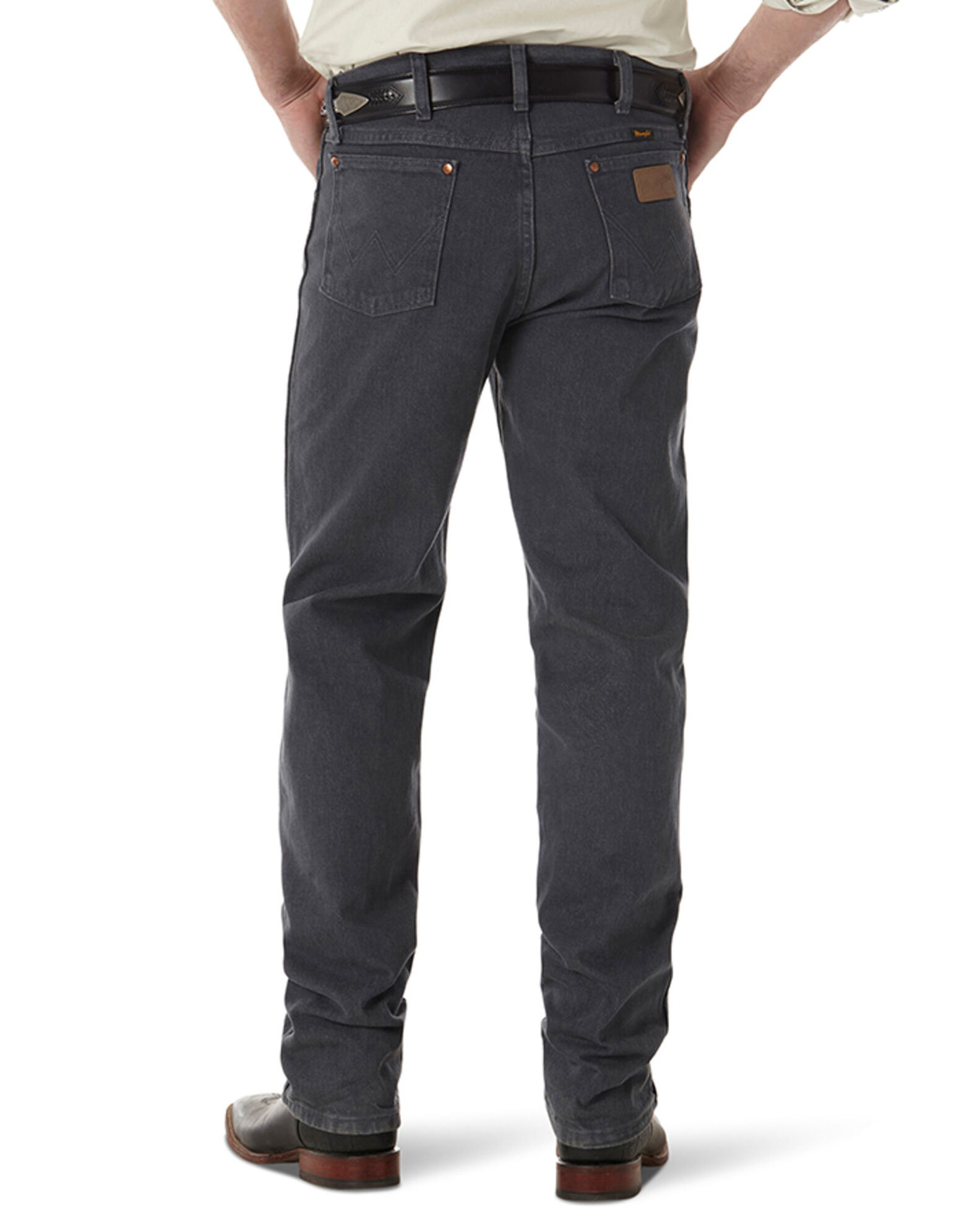 Image #3 - Wrangler Men's 13MWZ Cowboy Cut Original Fit Denim Jeans, Grey, hi-res