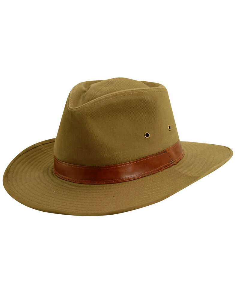 Scala Men's Bark Twill Outback Hat, Bark, hi-res