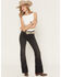 Image #1 - Shyanne Women's Petunia High Rise Trouser Comfort Stretch Denim Jeans, Black, hi-res