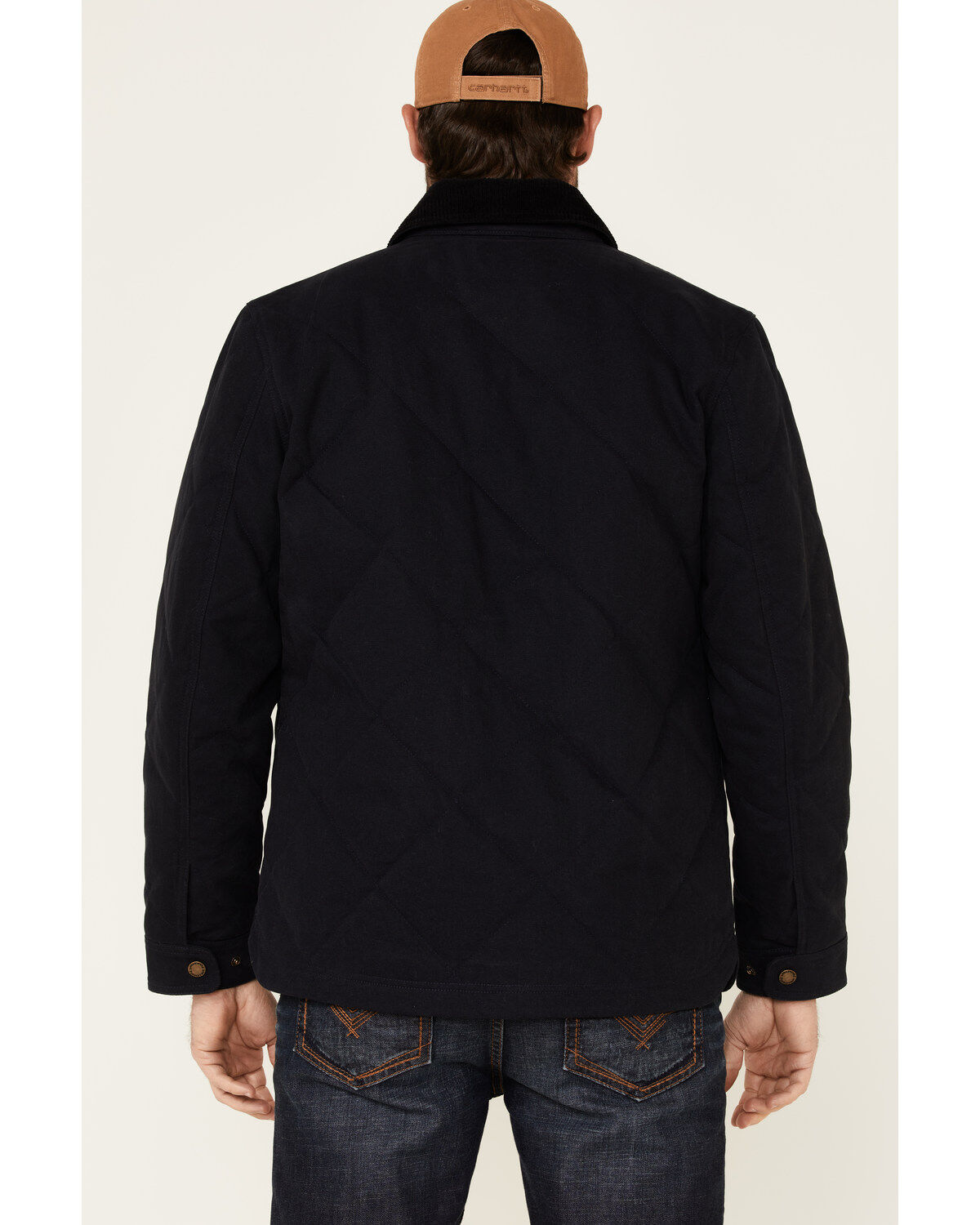 Image #4 - Pendleton Men's Solid Quilted Canvas Snap-Front Shirt Jacket, Navy, hi-res