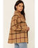 Pendleton Women's Windowpane Daphne Wool Jacket  , Tan, hi-res