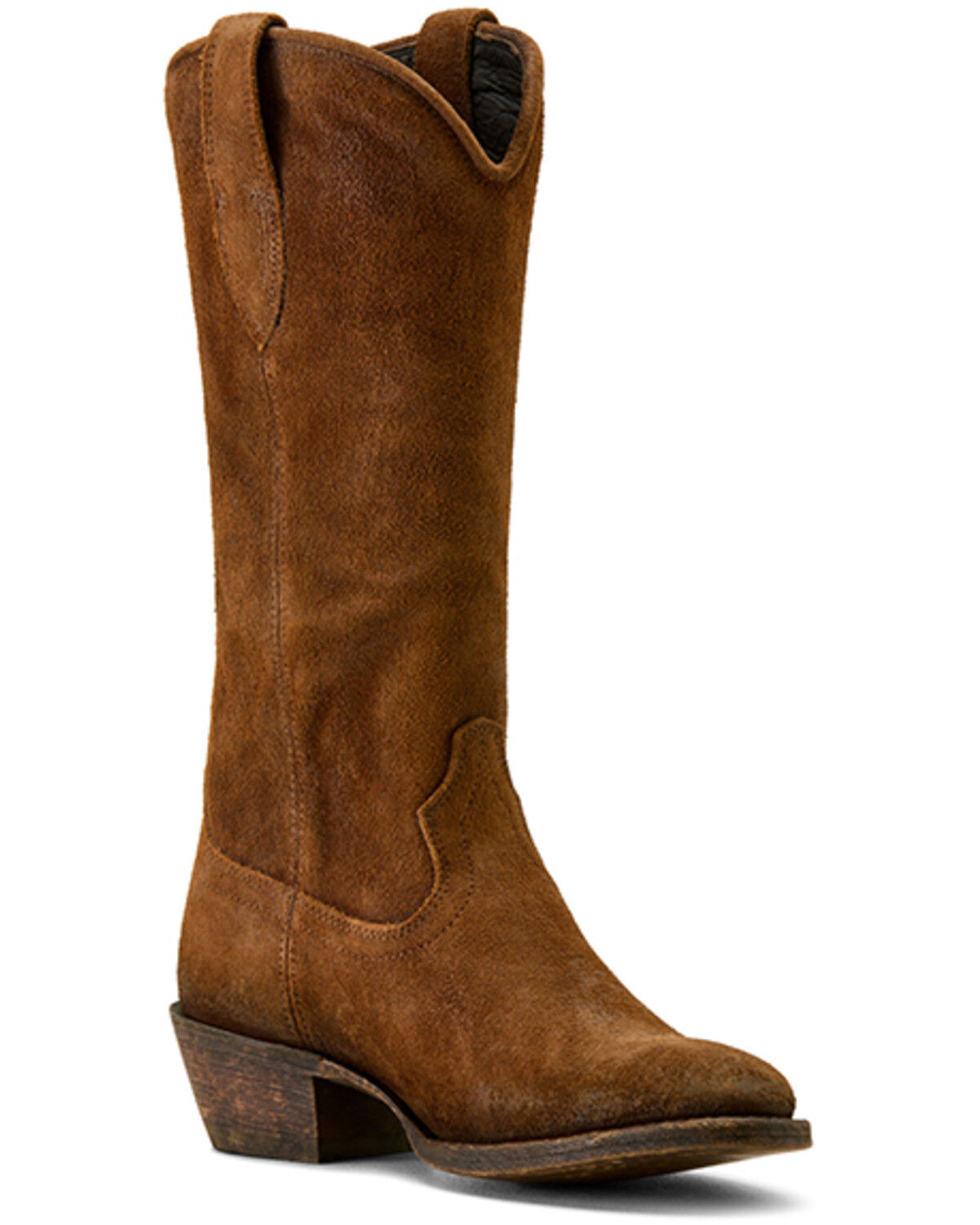 Image #1 - Ariat Women's Marysville Suede Western Boots - Round Toe, Brown, hi-res