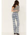 Rock & Roll Denim Women's Southwestern Print High Rise Flare Jeans, Blue, hi-res