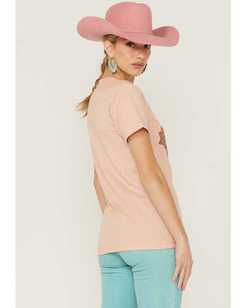 Image #3 - Bohemian Cowgirl Women's Wild & Free Doll Nashville Graphic Tee , Coral, hi-res