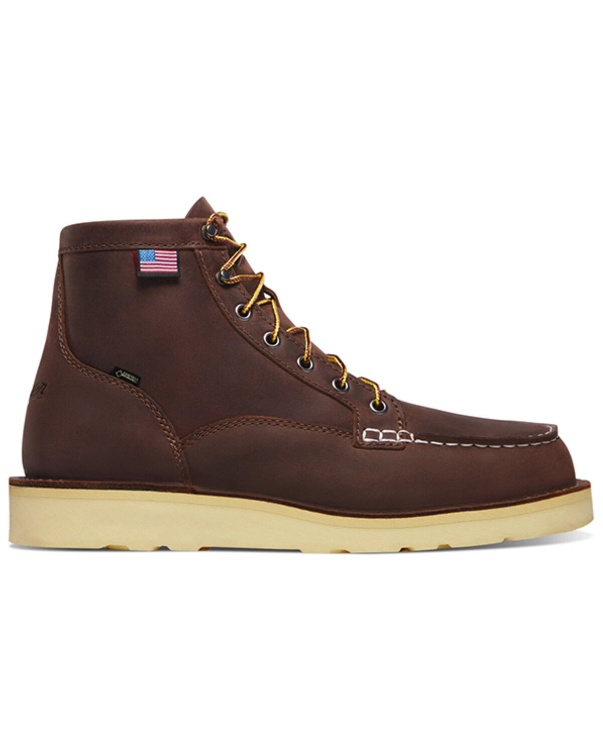 Image #2 - Danner Men's 6" Bull Run GTX Work Boots - Steel Toe, Brown, hi-res