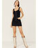 Image #1 - Shyanne Women's Dark Wash Denim Button Mini Dress, , hi-res