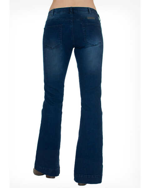 Women's Farm Girl Size 13S Carole Boot Barn Utility Blue Jeans w/ Kick  Slits