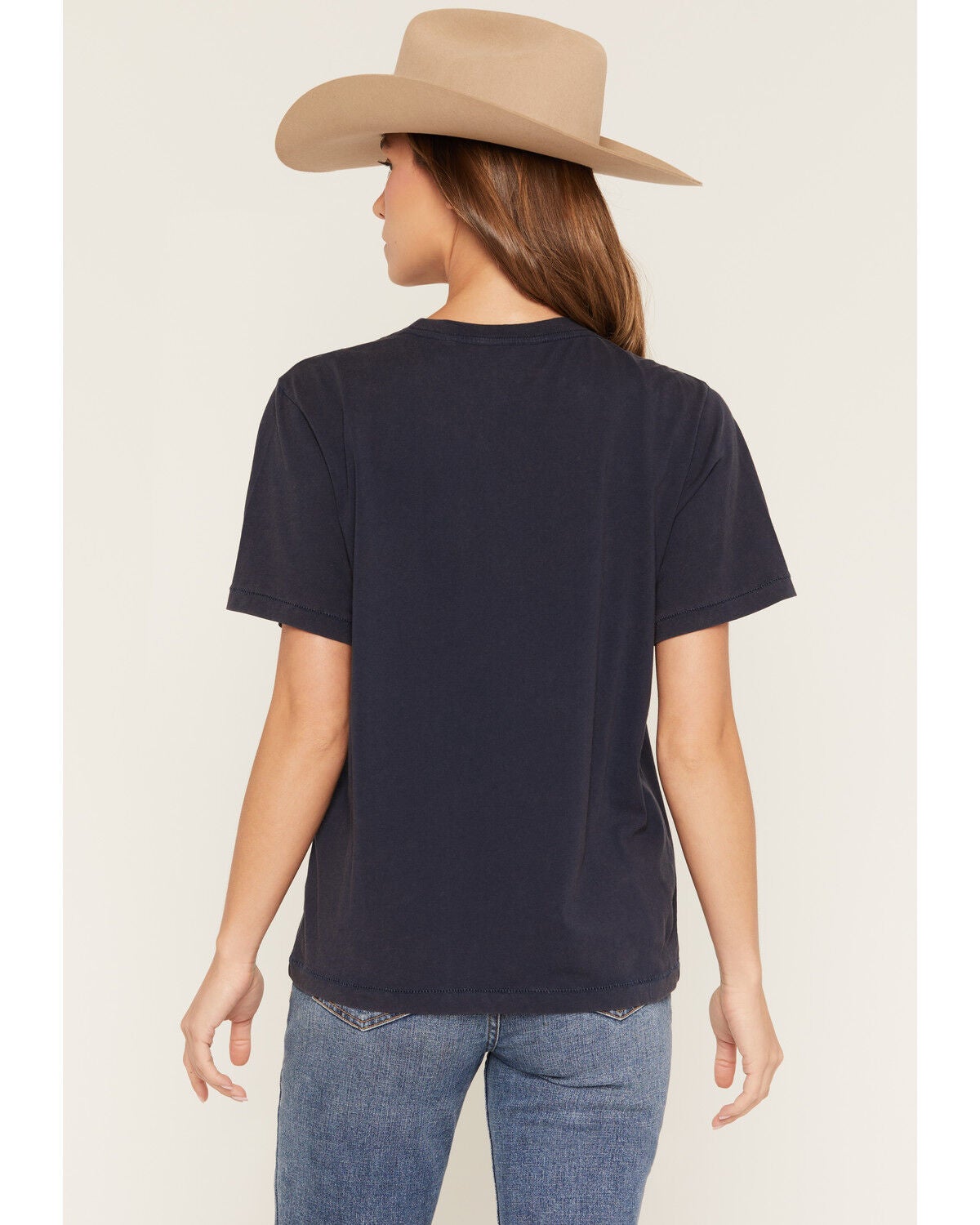 Image #4 - Shyanne Women's Western Roots Short Sleeve Graphic Tee, Navy, hi-res
