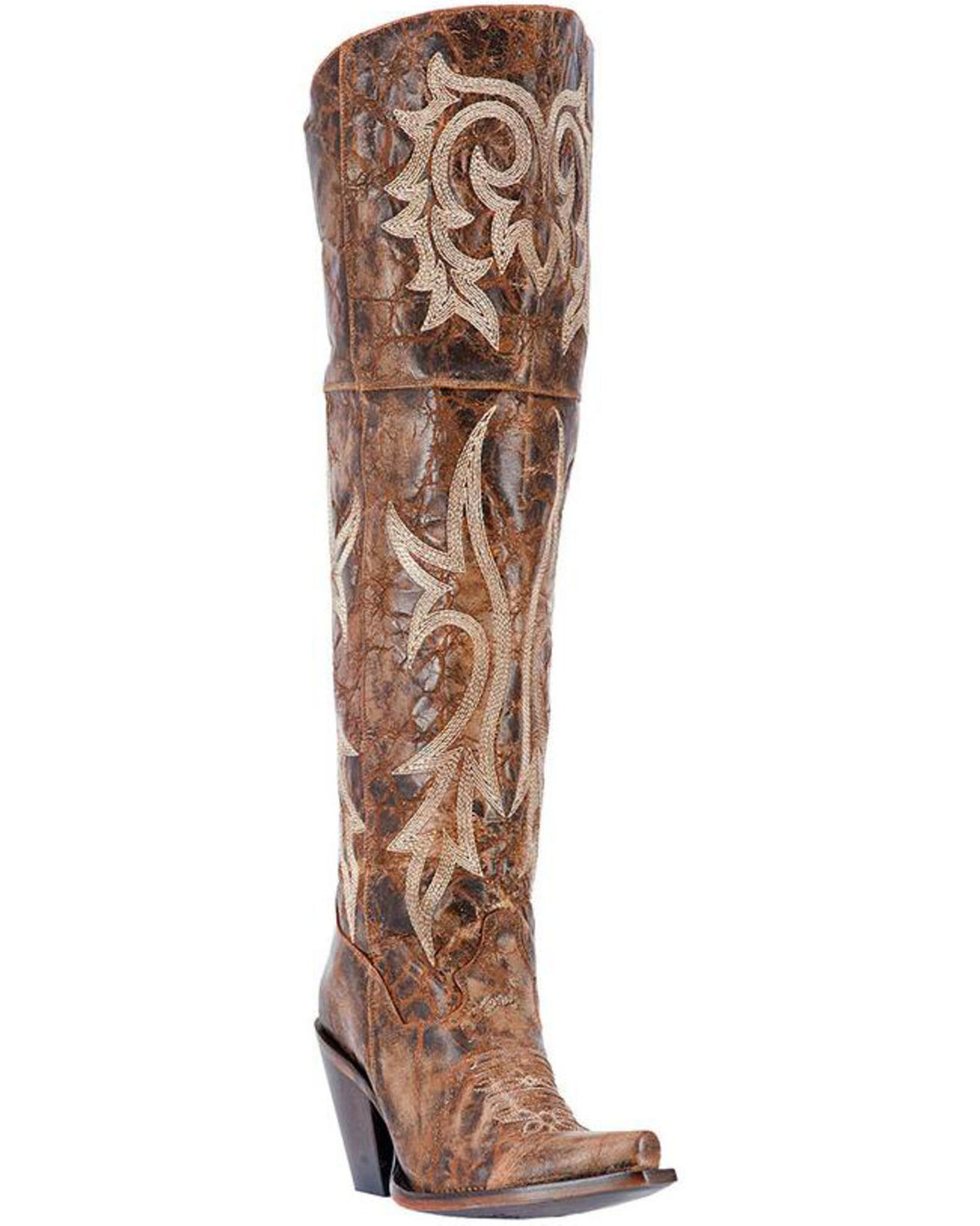 Knee high hot sale western boots
