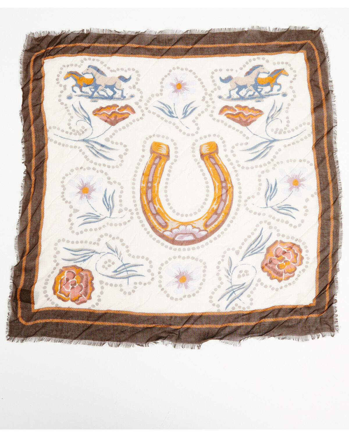 Image #2 - Idyllwind Women's Horseshoe Bandana Scarf, Pecan, hi-res