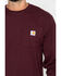 Carhartt Men's Loose Fit Heavyweight Long Sleeve Logo Pocket Work T-Shirt, Port, hi-res
