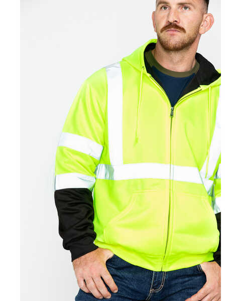 Image #4 - Hawx Men's Softshell High-Visibility Safety Work Jacket, Yellow, hi-res