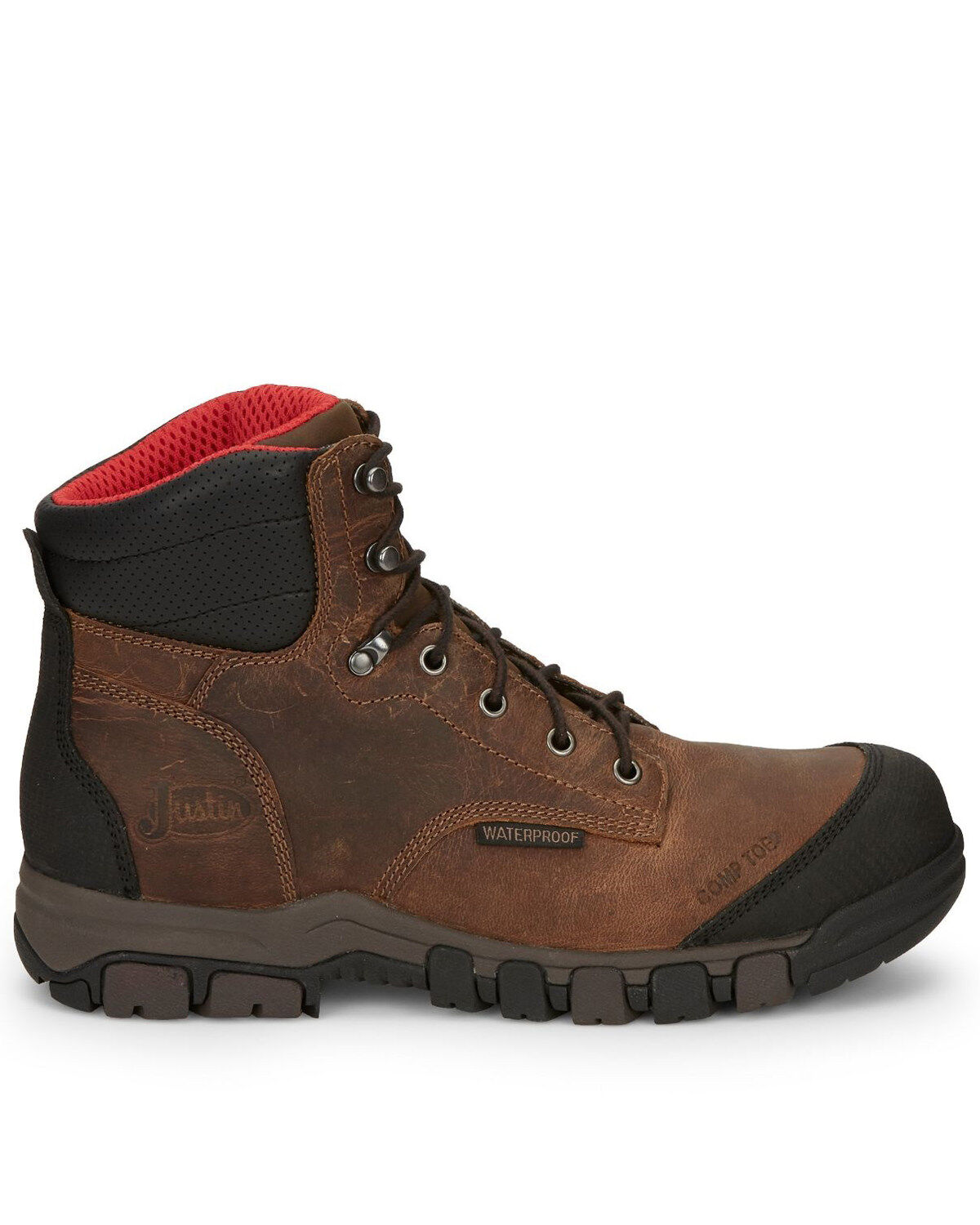 Image #2 - Justin Men's Bridger Waterproof Work Boots - Composite Toe, , hi-res