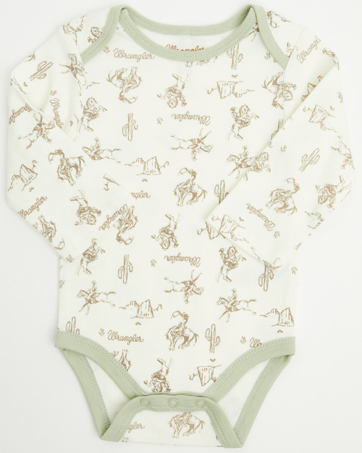 Image #2 - Wrangler Infant Boys' Cowboy Sunset Onesie Set - 3 Piece, Multi, hi-res