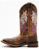 Laredo Women's Thalia Western Boots - Broad Square Toe, Purple, hi-res