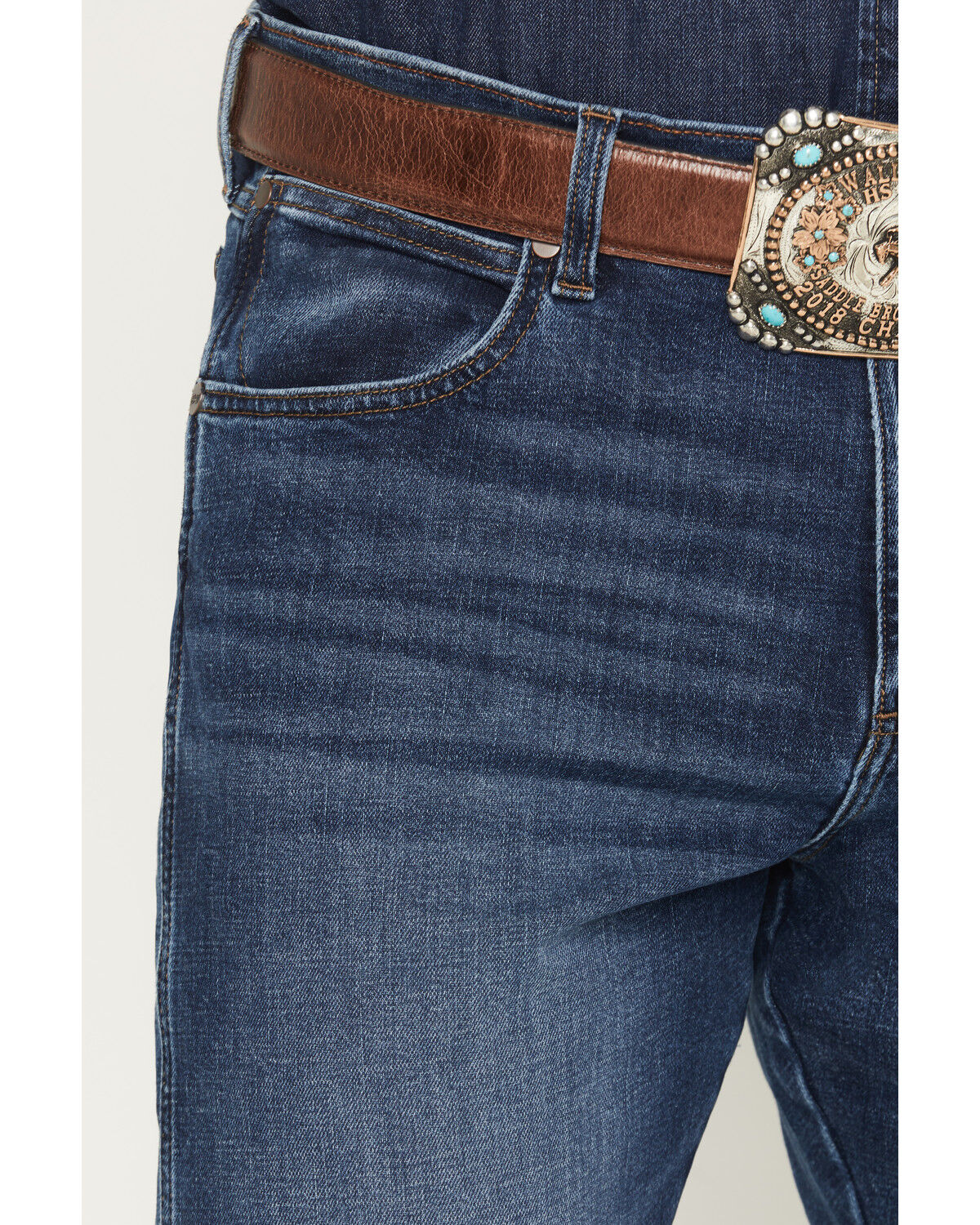 Product Name:  Wrangler Retro Men' Dark Wash Relaxed Bootcut Stretch Denim Jeans