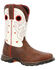 Durango Women's Maverick Waterproof Western Work Boots - Steel Toe, Brown, hi-res