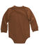 Image #2 - Carhartt Infant Boys' Logo Pocket Long Sleeve Onesie, Medium Brown, hi-res