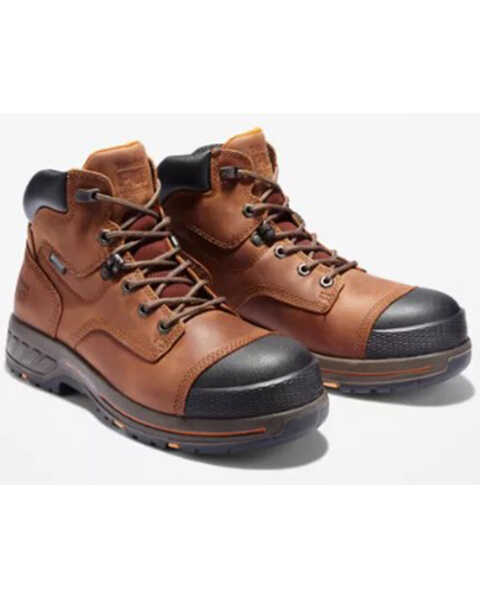 Image #1 - Timberland PRO Men's Helix 6" Lace-Up Waterproof Work Boots - Soft Toe , No Color, hi-res
