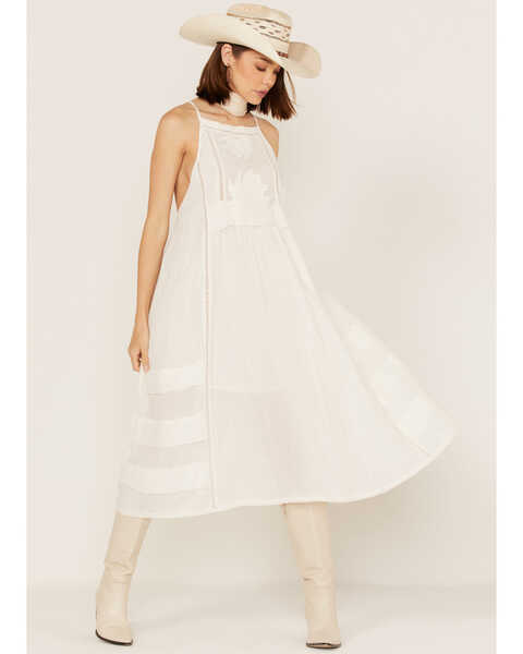 Talisman Women's Constellation Sleeveless Midi Dress, White, hi-res