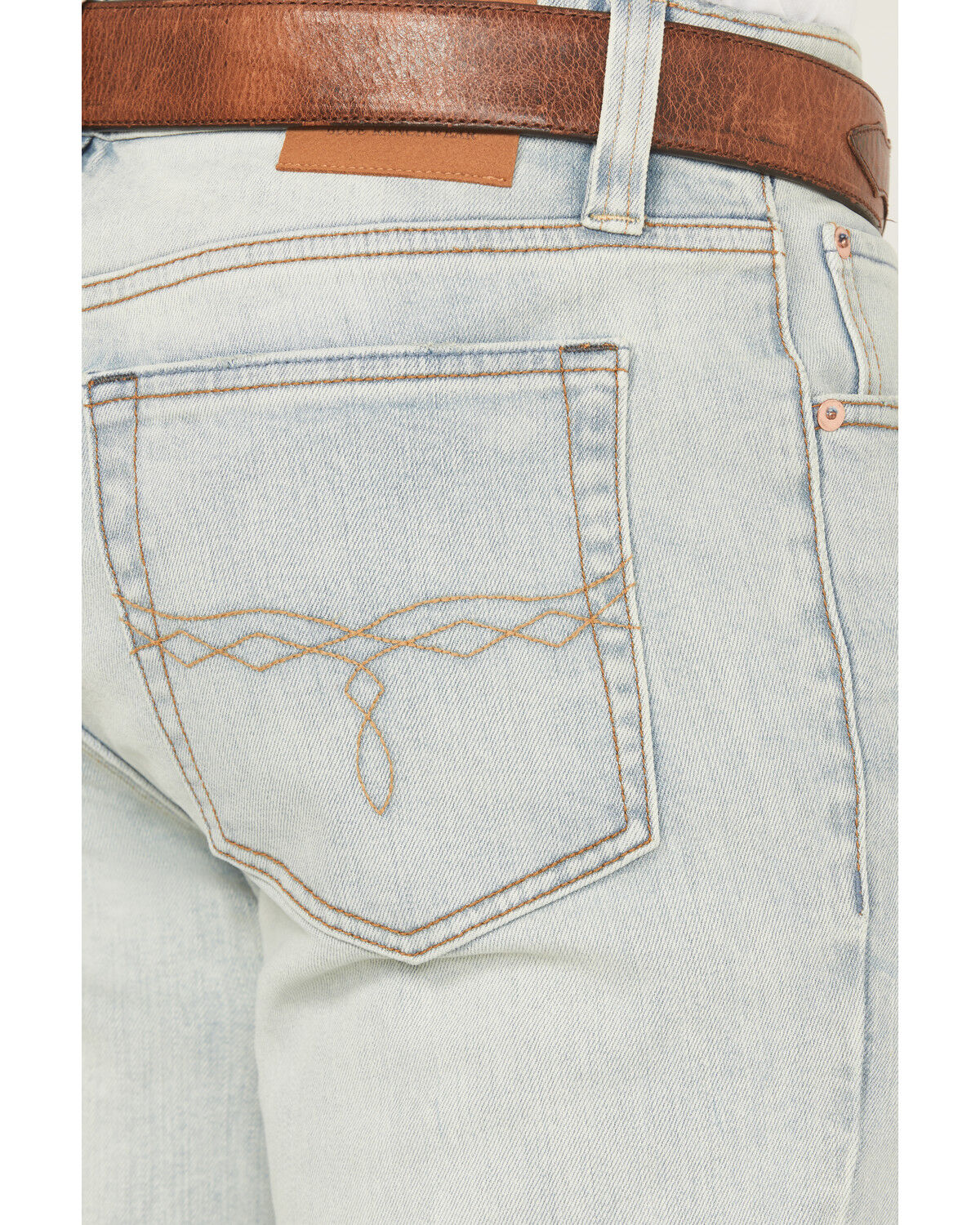 Image #4 - Blue Ranchwear Men's Savage Wash Bronson Slim Straight Stretch Denim Jeans, Light Wash, hi-res