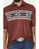 Image #3 - Cinch Men's Southwestern Print Short Sleeve Button-Down Stretch Polo Shirt, Burgundy, hi-res