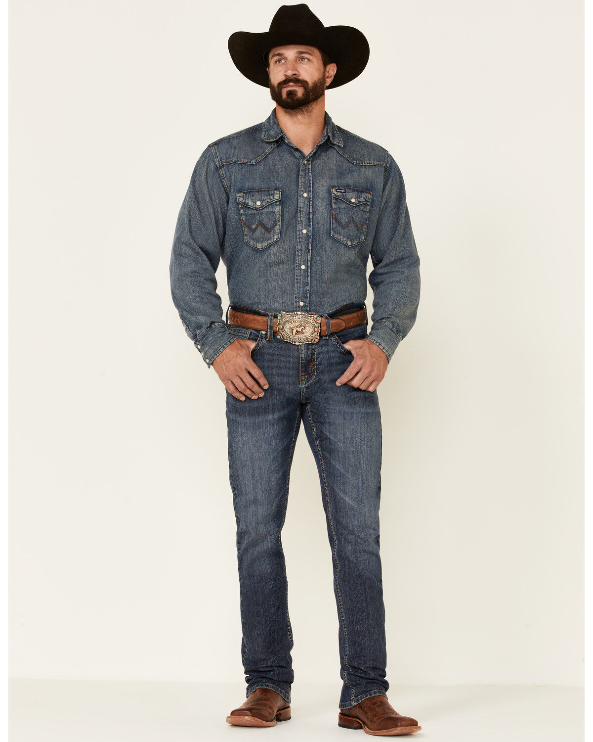 Image #1 - Cody James Men's Courtright Wash Jackson Slim Straight Stretch Denim Jeans, Blue, hi-res