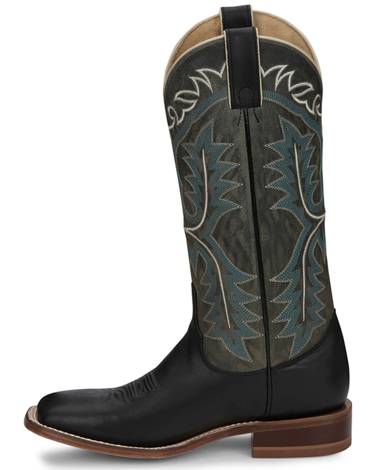 Image #3 - Justin Women's Stella Western Boots - Broad Square Toe, Black, hi-res