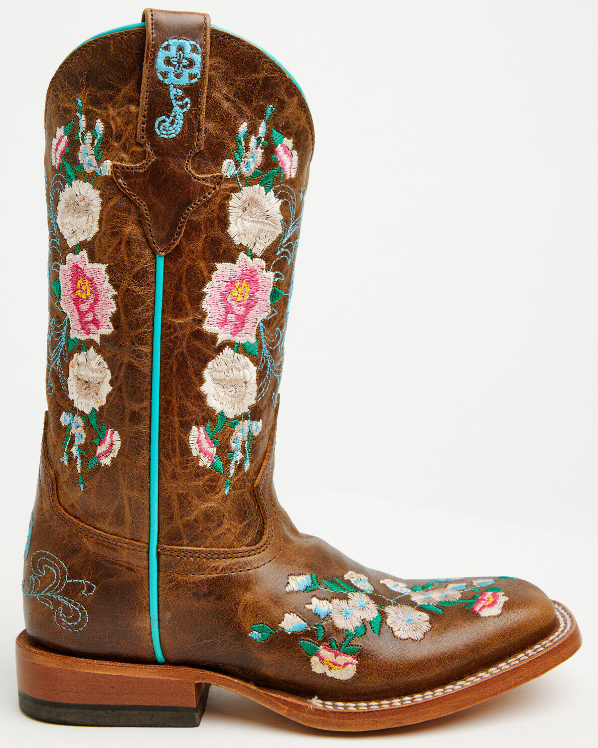 Image #2 - Macie Bean Little Girls' Honey Bunch Western Boots - Square Toe, Tan, hi-res