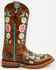 Image #2 - Macie Bean Little Girls' Honey Bunch Western Boots - Square Toe, Tan, hi-res