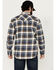 Image #4 - Cody James Men's FR Plaid Print Long Sleeve Snap Midweight Work Shirt, Navy, hi-res