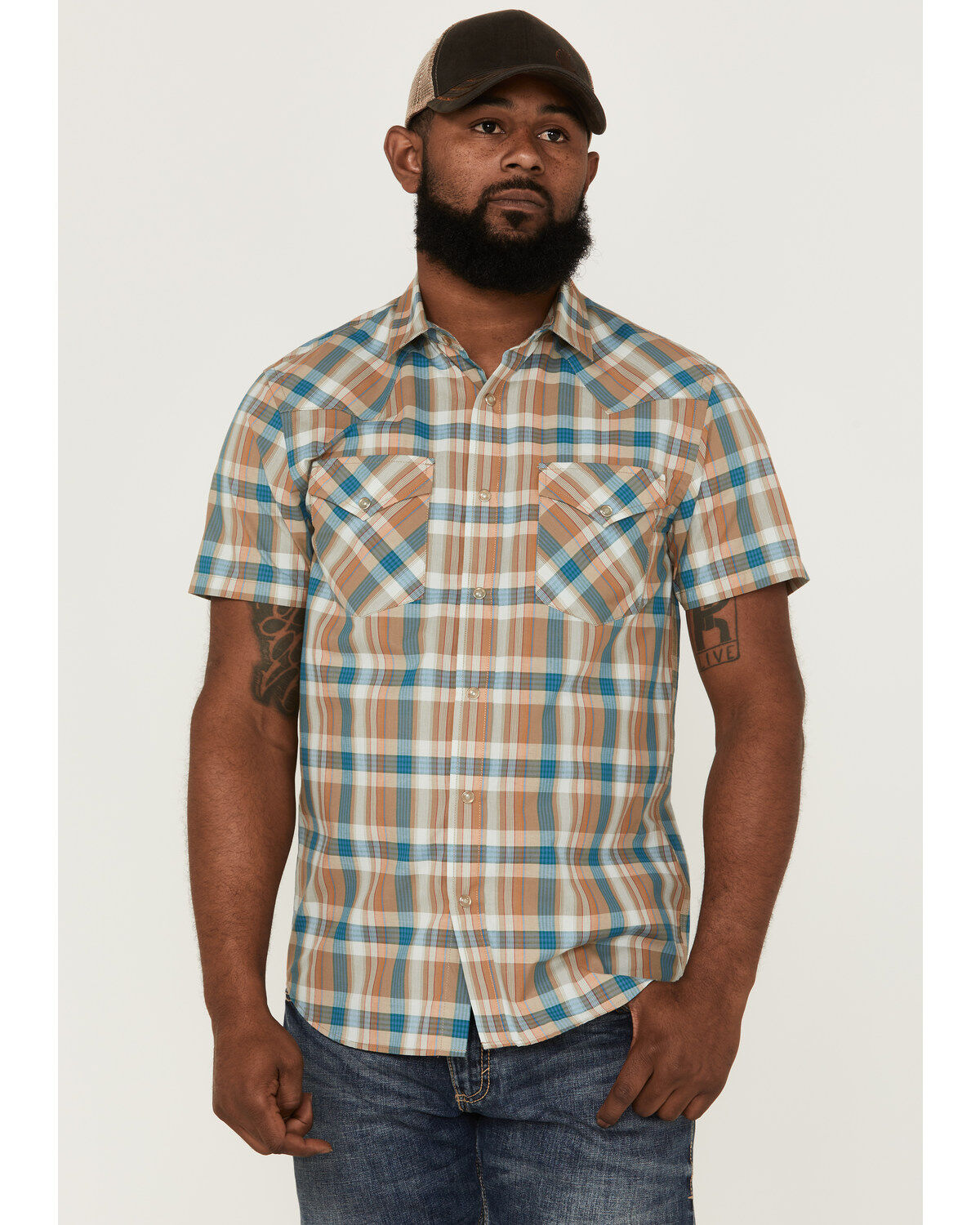 Image #1 - Pendleton Men's Frontier Plaid Western Shirt, Yellow, hi-res