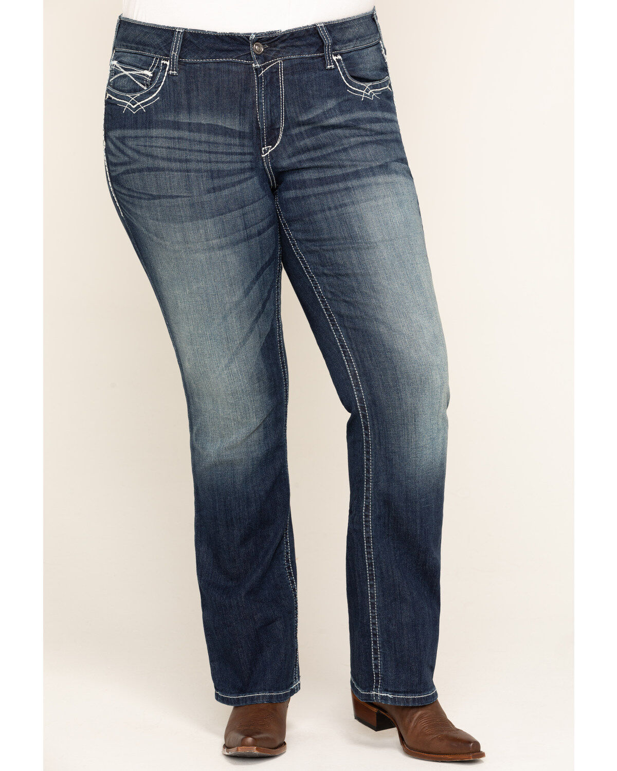 Ariat Women's Mid Rise Bootcut Real Riding Jeans - Plus