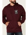 Cowboy Hardware Men's Maroon To The Core Graphic Hooded Sweatshirt , Maroon, hi-res